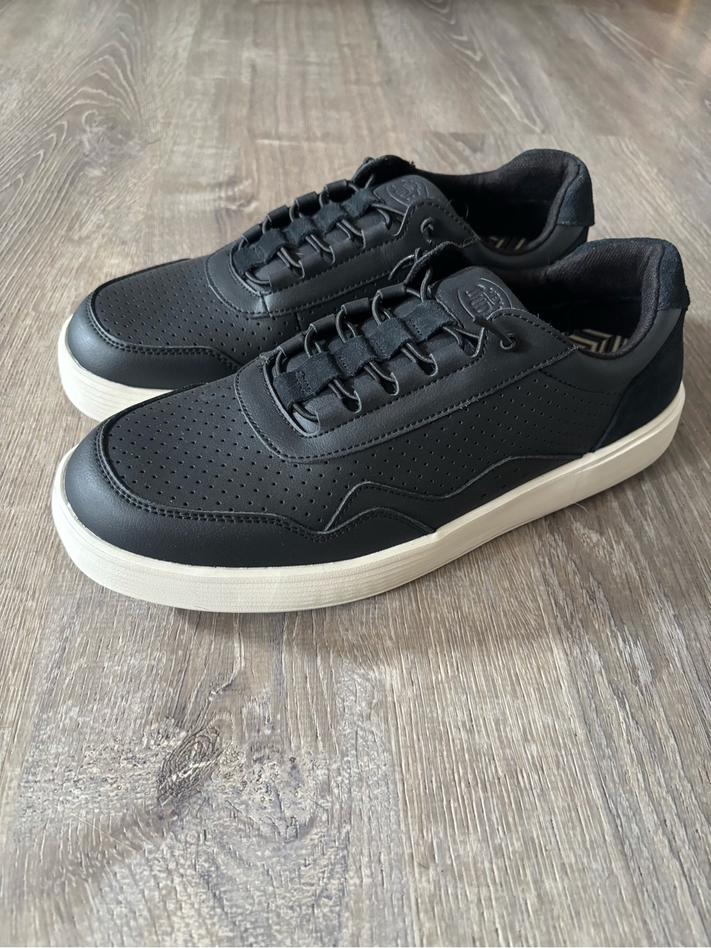 Men's Heydude Black Sneakers with White Sole